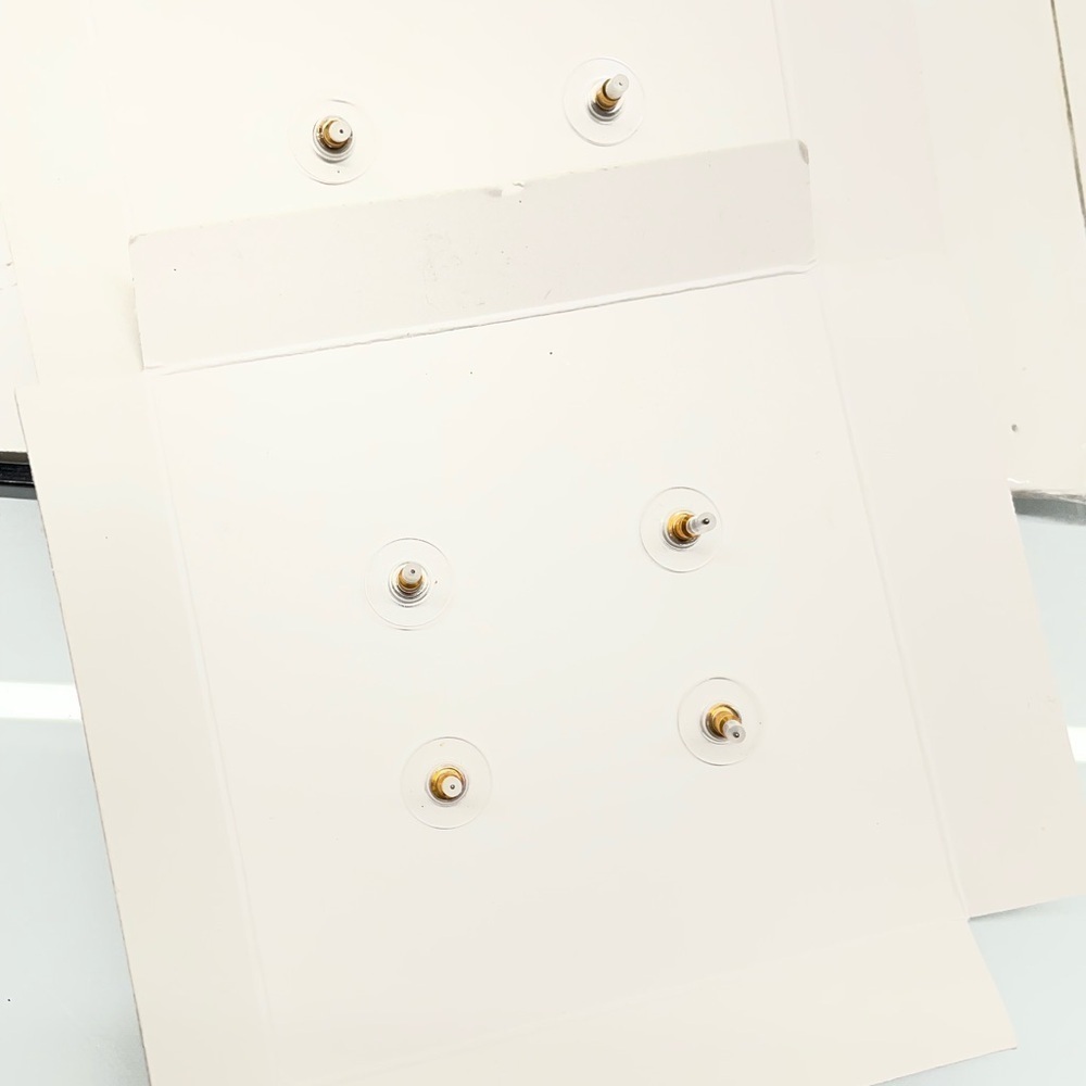 Baublebar Just Married Pave Imitation Pearl Heart & License Plate Drop earrings - Picture 6 of 6